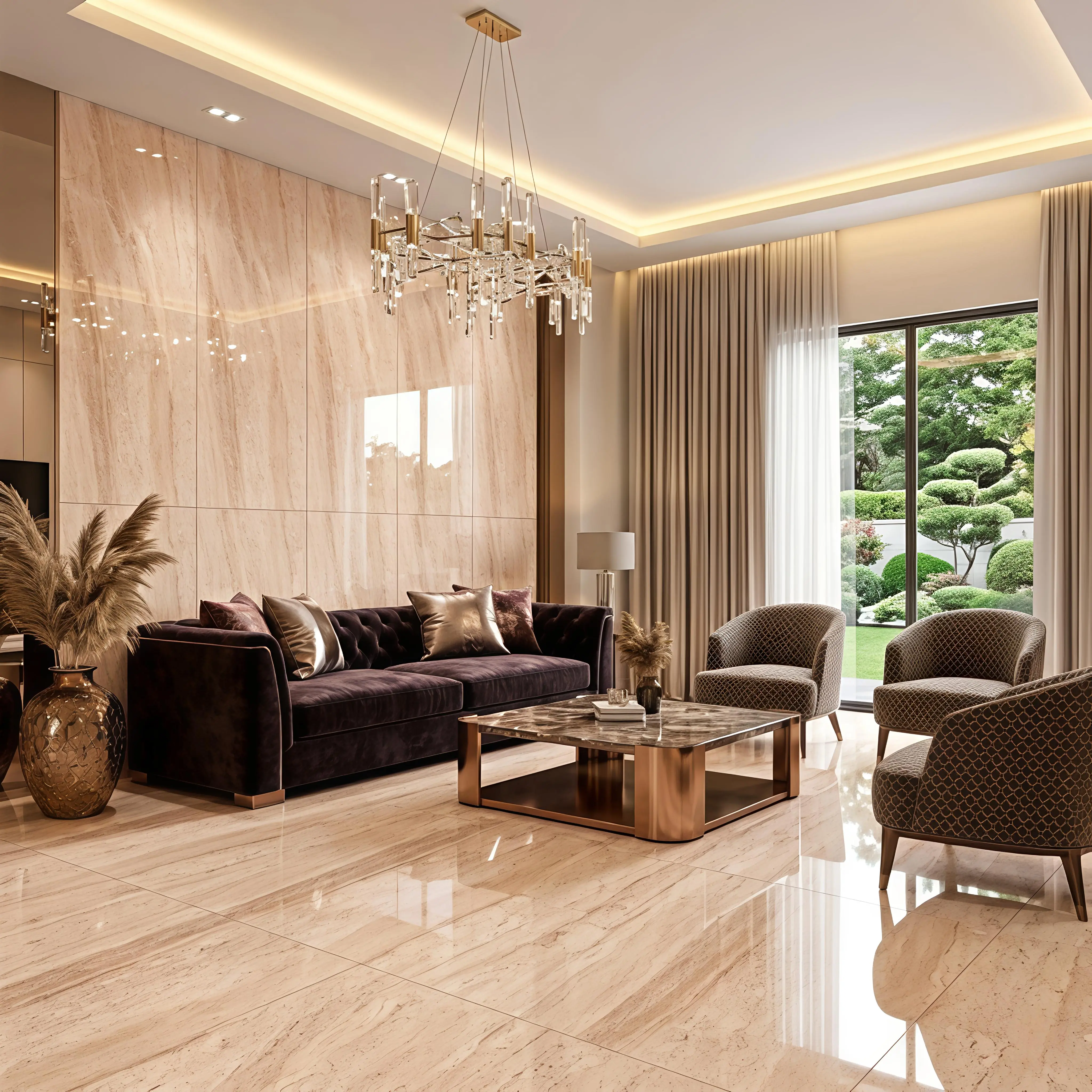 Premium Vitrified Floor Tile Installation Mockup in Chennai